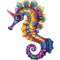 Wall Mural - Seahorse global fusion fashion