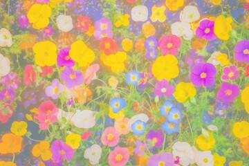 Wall Mural - Flowers backgrounds painting outdoors.