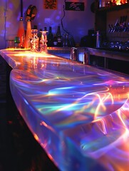 Sticker - interior design bar made from solid glas