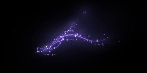 Magic glow PNG. Blue comet light effect with many light effects PNG. Vector