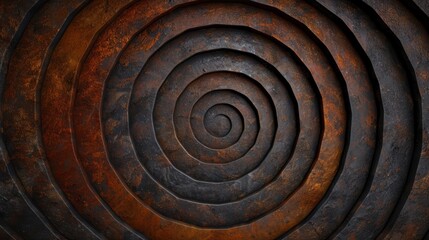 Poster - Spiral metal pattern with rust texture