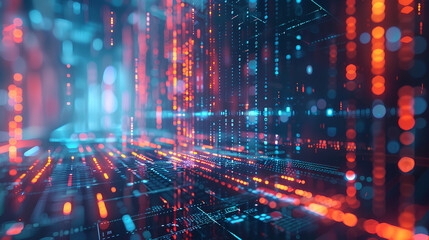 Wall Mural - abstract technology big data background concept