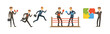 © topvectors - Competition of Young Business Male Character Vector Set