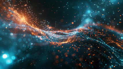 Wall Mural - digital technology and science background