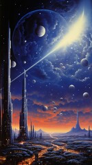 Wall Mural - Galaxy architecture astronomy outdoors.