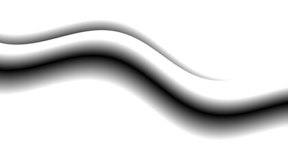 Wall Mural - Blurred transparent gradient background. Elegant black wavy line on Transparent png overlay background