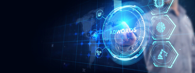 Wall Mural - Business, Technology, Internet and network concept. AdWords.