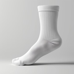 Ankle middle length long blank socks mockup. Three dimensional realistic template for your design.