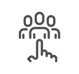 Wall Mural - Headhunting related icon outline and linear vector.
