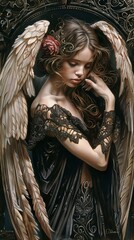 Poster - gothic black angel