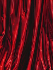 Wall Mural - A detailed shot of a vibrant red fabric, ideal for highlighting textures and colors