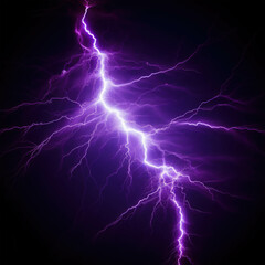 Wall Mural - Vibrant Purple Lightning Strikes Creating a Mesmerizing Electric Storm