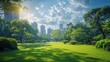 © zenith - A park with a city in the background