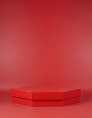 Wall Mural - red box on a white background