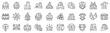 © SkyLine - Set of 30 outline icons related to corporate. Linear icon collection. Editable stroke. Vector illustration