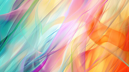 Wall Mural - Vibrant Rayonism style abstract background with flowing complimentary colors