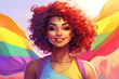 © ChimE - Vibrant cartoon art celebrating LGBT pride with diverse characters and beautiful faces.