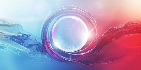 colorful macro glass wallpaper, transparent red blue, suitable for modern backgrounds, website banners, landing pages, layouts