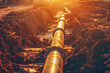 © Lidok_L - A long pipe is buried in the dirt