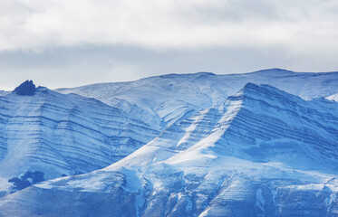 Canvas Print - Winter mountains