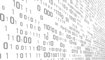 binary numbers zero and one cyber background. vector binary code pattern background