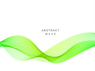 Wall Mural - Smooth stylish abstract green wave background