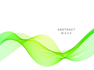 Wall Mural - abstract stylish green wave background