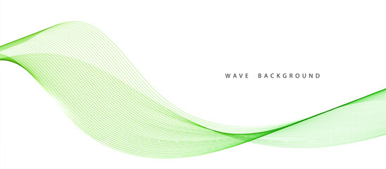 Wall Mural - Abstract stylish green wave background