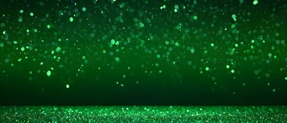 Wall Mural - Green particles background image
