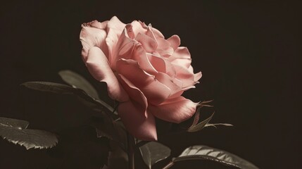Wall Mural - Pink rose in a classic shade
