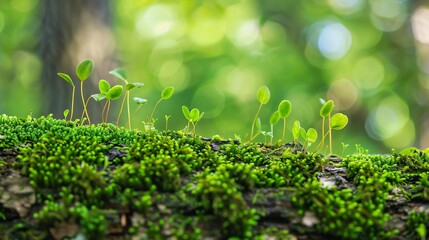 Wall Mural - green moss on the ground