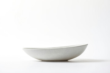 Poster - White ceramic bowl on white background