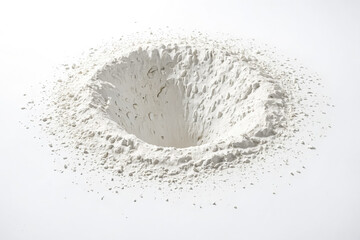 Poster - White Crater on a White Surface