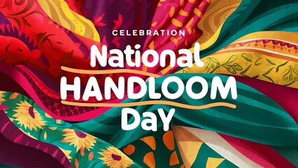 Wall Mural - illustration of National handloom day, Generative ai