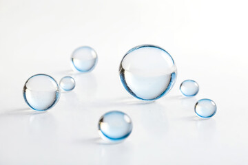 Canvas Print - Glass Spheres on White Background