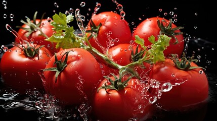 Canvas Print - tomatoes in water