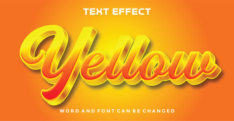 Poster - Yellow editable text effect