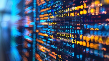 programming and code development abstract bright wallpaper