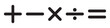 © Vector Vista - Plus, minus, multiply, divide and equal sign icon design set. Calculation and Mathematical sign symbol icon.  Addition, subtraction, multiplication, division, equal sign, icon symbol.