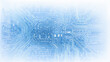 © kichigin19 - blue background, abstract computer technology, blurred backdrop copy space of modern technology