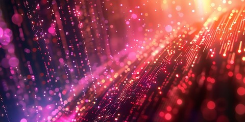 wallpaper techonogy  wave abstract of matrix light, data center network light transfer virtual