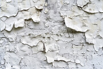 Canvas Print - A close-up shot of peeling paint on a worn-out wall, perfect for use in interior design or architecture photography