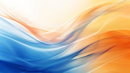Wall Mural - A nice and simple background visual for a presentation, blue orange and white colors.
