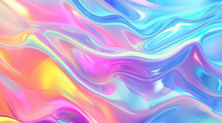 holographic, iridescent, neon, abstract, rainbow, liquid metal, texture, colorful, wavy lines, holog