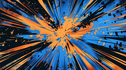 Wall Mural - Abstract comic background illustration, pop art and comic cartoon style background