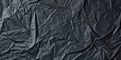 Wall Mural - crumpled Wrinkled black Paper poster texture Background