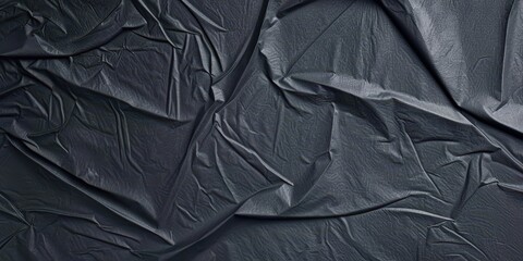 Wall Mural - crumpled Wrinkled black Paper poster texture Background