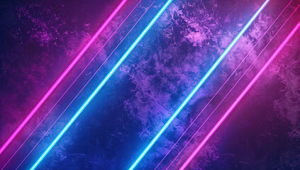 Red and blue technology neon spotlight background, red and blue light background concept illustration