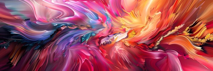 Fototapete - Mesmerizing Chromatic Eruption of Dreamlike Visual Splendor