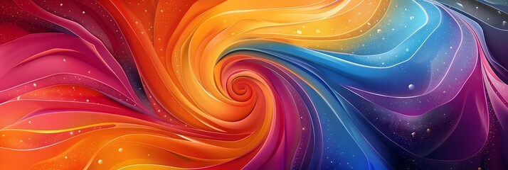 Leinwandbilder - Mesmerizing Cosmic Swirl of Vibrant Colors and Fluid Motion